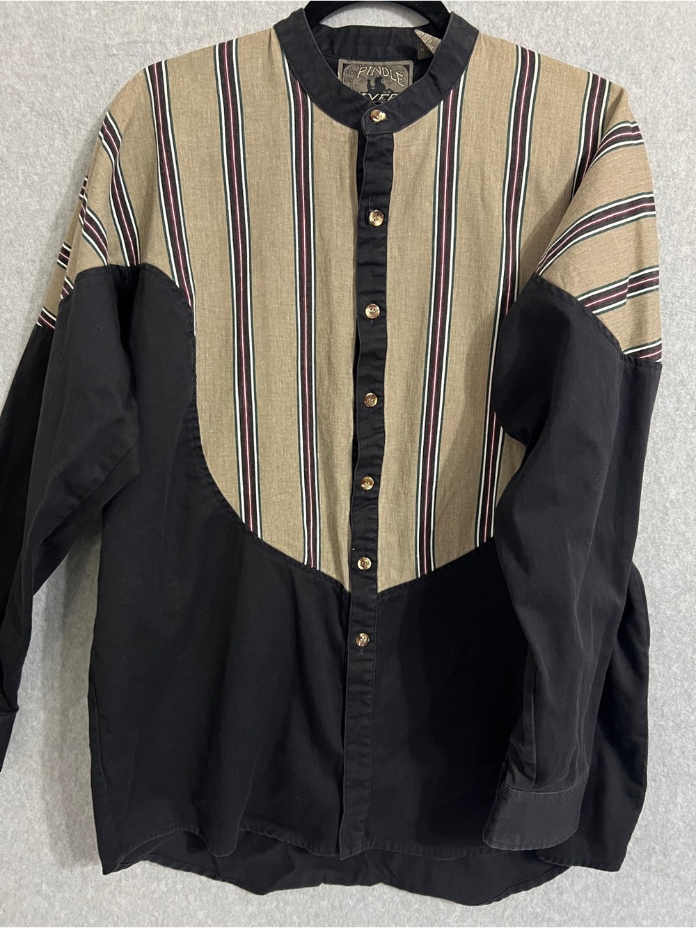 Vintage Spindle River Western Black SZ:M Long   Sleeve